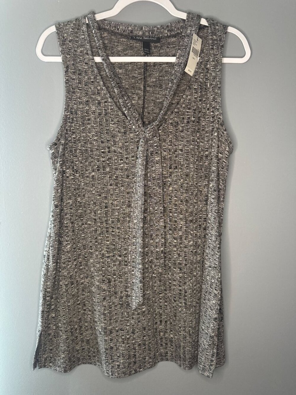Lane Bryant Sleeveless Tunic Light Sweater Fabric NWT Size 14 16 academia preppy